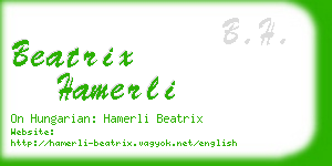 beatrix hamerli business card